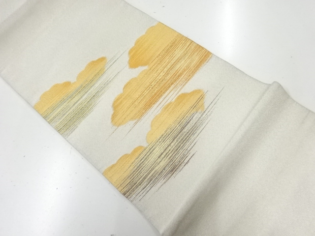 アンティーク　雲模様織出し袋帯（材料）